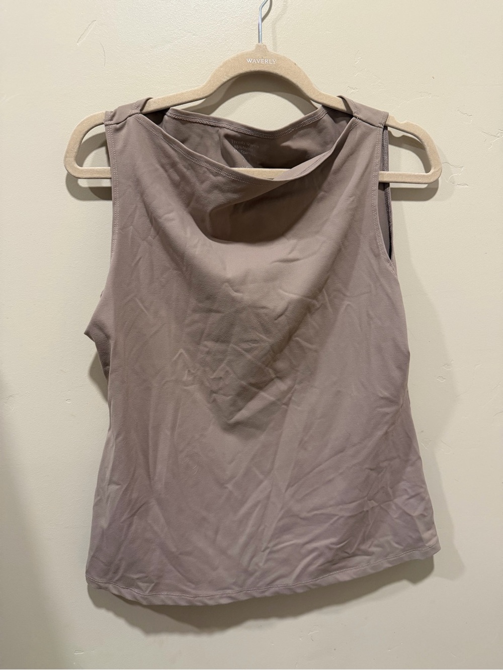 Sleeveless Scoop Neck Tank Top - Taupe